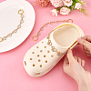   2 Sets Alloy Crystal Rhinestone Heart with Butterfly/Heartbeat/Infinity Link Shoe Decoration Chain FIND-PH0009-95-3