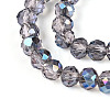 Electroplate Transparent Glass Beads Strands EGLA-N054-T4mm-A01-3