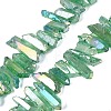 Spray Painted Electroplate Natural Quartz Crystal Points Beads Strands G-Q610-02F-1