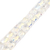 AB Color Plated Transparent Glass Beads Strands EGLA-P051-06A-A09-2