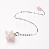 Chakra Natural Rose Quartz Dowsing Pendulums X-G-F516-01C-1