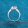 925 Sterling Silver Micro Pave Cubic Zirconia Finger Rings for Women WG8E258-12-5