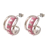 Rack Plating Brass Enamel Stud Earrings KK-CBAB1AF-38B-P-3