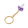 Glass Seed Beads Mushroom Keychain KEYC-MZ00021-01-4