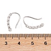 Rack Plating Brass Cubic Zirconia Earring Hooks KK-S374-05P-01-3