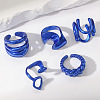 Alloy Open Cuff Rings Sets for Women WH4778-10-1