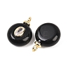 Natural Black Onyx(Dyed & Heated) Pendants G-Z134-03G-04-2