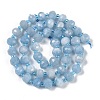 Natural Dyed White Jade Beads Strands G-H057-A22-15-3