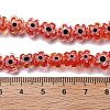 Handmade Millefiori Lampwork Beads Strands LAMP-F035-09-5