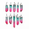 Natural Quartz Crystal Pointed Pendants G-S265-04B-1