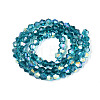 AB Color Plated Transparent Glass Beads Strands GLAA-G127-01-02I-3