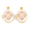 Brass Locket Pendants KK-D232-01G-04-1