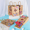 15Pcs 3 Styles Flower Butterfly Pattern Kraft Paper Bags CARB-TA0001-17-6