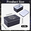 Cross & Star Printed Iron Tarot Card Collection Boxes AJEW-CN0007-91B-2