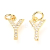 Brass Micro Pave Cubic Zirconia Charms ZIRC-O037-09G-1