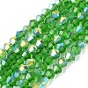 AB Color Plated Transparent Glass Beads Strands GLAA-G127-01Q-1