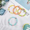 Handmade Polymer Clay Heishi Beads Stretch Bracelets BJEW-GA0001-01-5