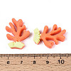 Coralline Opaque Resin Cabochons CRES-T025-45-3