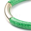 10Pcs 10 Color Imitation Gemstone Acrylic Curved Tube Chunky Stretch Bracelets Set for Women BJEW-JB08141-5
