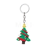 10Pcs 10 Styles Christmas Themed PVC Plastic Keychain KEYC-JKC00869-4