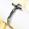 304 Stainless Steel Cuban Link Chains Bracelets BJEW-A092-05P-1