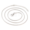 304 Stainless Steel Round Snake Chain Necklaces for Women NJEW-G140-06B-P-2