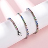 3MM 304 Stainless Steel Rhinestone Cup Chain Necklaces for Women NJEW-G175-01P-01-1