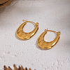 Oval 304 Stainless Steel Hoop Earrings PG1379-5