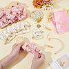 Glass Pearl Bracelets and Hair Tie and Acrylic Alligator Hair Clips Sets SJEW-OC00001-3