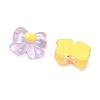 Two Tone Transparent Resin & Glitter Powder Cabochons RESI-A055-06-2