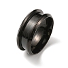 201 Stainless Steel Grooved Finger Ring Settings RJEW-WH0010-08A-EB-1-1