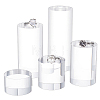 5Pcs 5 Styles Column Transparent Acrylic Jewelry Display Pedestals ODIS-FG0001-64-1