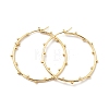 Brass Beaded Big Hoop Earrings for Women EJEW-G297-05G-1