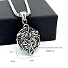 304 Stainless Steel Nordic Viking Dragon Pendant Necklaces for Men Women QO1478-6