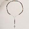 Natural Tiger Eye Rosary Bead Necklaces ZW7373-5