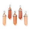 Natural Red Aventurine Pendants G-M378-01P-A04-1