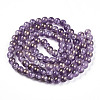 Transparent Crackle Glass Bead Strands GLAA-T025-8mm-02E-2