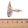 Electroplate Natural Spiral Shell Pendants SSHEL-Q100-49G-3