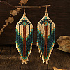 Bohemian Style Geometric Pattern Tassel Earrings for Women IA5721-1