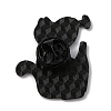 Drunk Cat Shape Alloy Enamel Brooch Pins JEWB-R021-08A-3