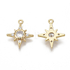 Brass Cubic Zirconia Pendants X-KK-S354-057-NF-2