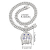 Alloy Full Crystal Rhinestone Pendant Necklaces for Men FS-WGC5342-05-1
