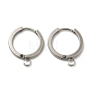 Tarnish Resistant 201 Stainless Steel Huggie Hoop Earrings Findings STAS-A167-01D-P-1
