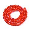 Electroplate Opaque Solid Color Glass Beads Strands EGLA-A044-P4mm-L03-2