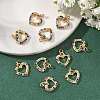 SHEGRACE Valentine's Day Brass Colorful Cubic Zirconia Charms XGRQ3P724-570G-4