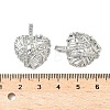 Brass Micro Pave Clear Cubic Zirconia Pendants KK-B139-01P-3