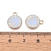Rack Plating Alloy Enamel Pendants ENAM-N070-01A-03G-03-3