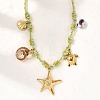 Summer Beach 304 Stainless Steel & Electroplated Natural Shell Pendant Adjustable Polyester Cord Necklaces for Women NJEW-F348-01B-G-1
