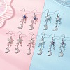 Moon Mixed Stone Dangle Earrings EJEW-JE06776-1