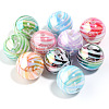 10Pcs UV Plating Colours Acrylic Beads OACR-S146-01K-1